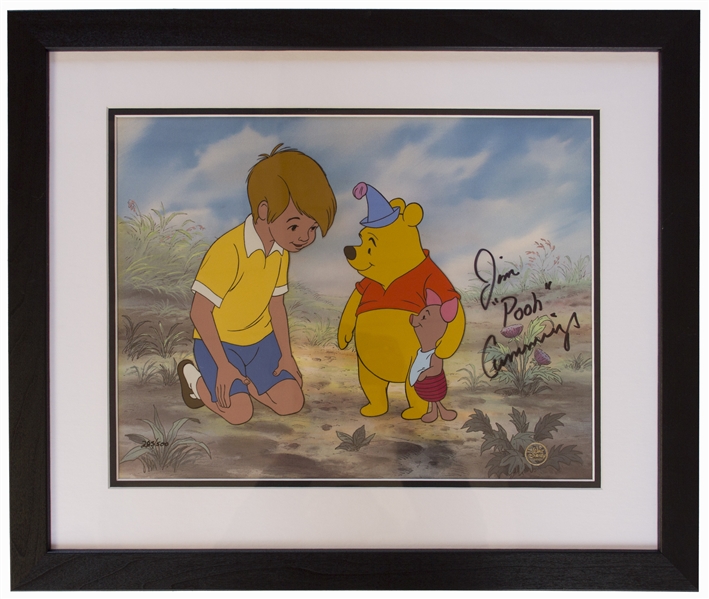 Disney Limited Edition Sericel of ''Two Hero Party'' From ''Winnie the Pooh & the Blustery Day'' -- Signed by the Actor Who Voiced Winnie the Pooh